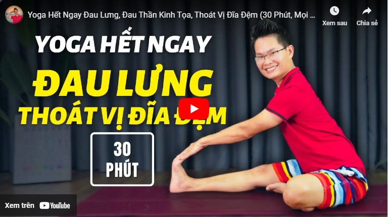 video bài tập yoga trị đau lưng