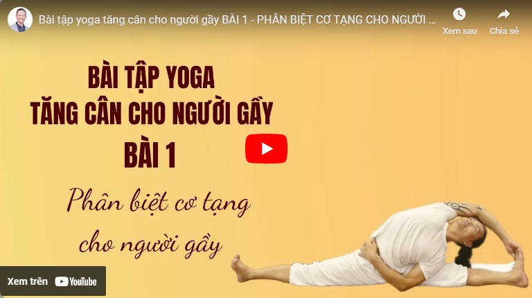 video bài tập yoga giúp tăng cân