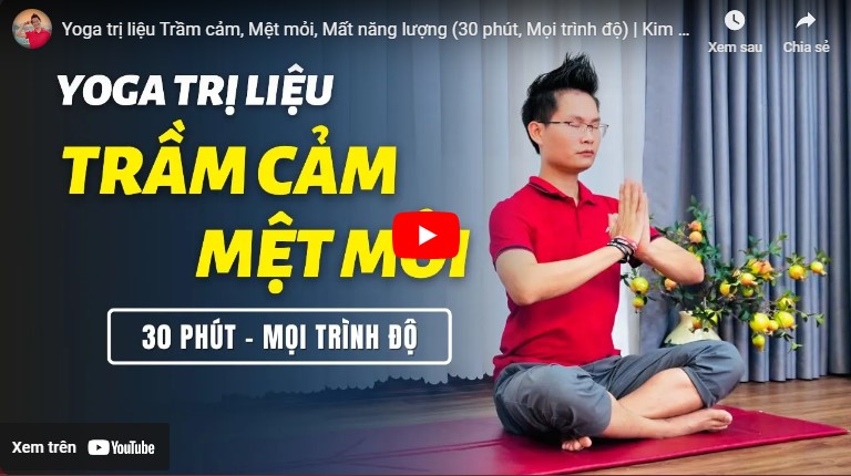 video bài tập yoga trị trầm cảm