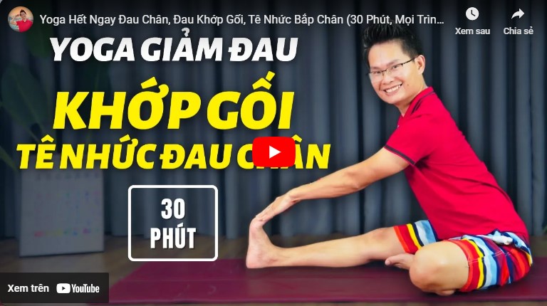 video bài yoga trị đau đầu gối 